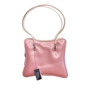 Beijo London Paris New York Pastel Pink High Gloss Patent Shoulder Bag Handbag